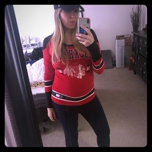 Chicago Blackhawk’s long sleeve thermal tee & hat